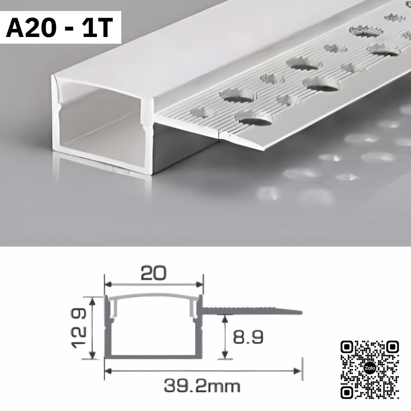Thanh Nhôm Giấu Viền Dài 1m5 | A20-1T